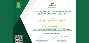 Profa. Dra. Cristiane Soncino é aprovada na Prova de Título de Especialista Profissional em Fisioterapia Dermatofuncional