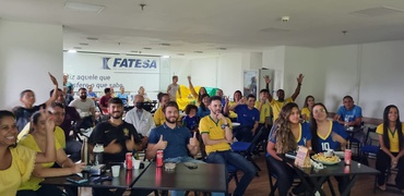 Colaboradores da FATESA comemoraram o Placar de 1x0 do Brasil contra a Suíça