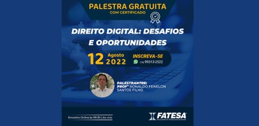 Dia 12 de Agosto tem curso online na FATESA