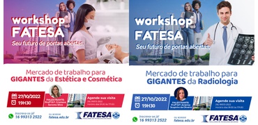 FATESA oferece workshop gratuito nas áreas da Estética e Cosmética e também Radiologia