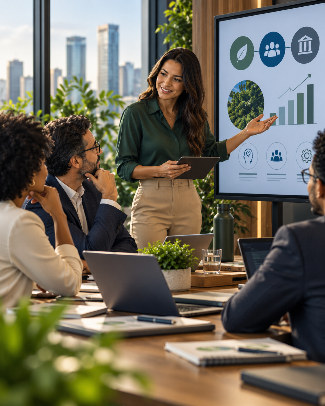 ESG, sustentabilidade e gestão organizacional.