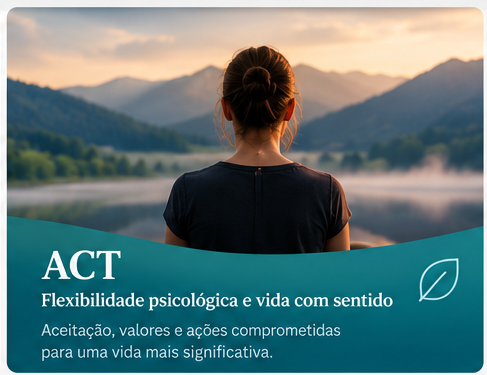 Psicólogo em atendimento clínico com foco em flexibilidade psicológica e valores.