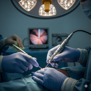 Preceptoria médica discutindo caso clínico complexo de membro superior.