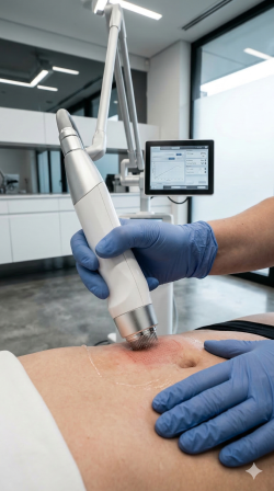 Aplica&ccedil;&atilde;o t&eacute;cnica de radiofrequ&ecirc;ncia fracionada em ambiente cl&iacute;nico dermatofuncional avan&ccedil;ado.