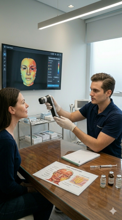 Atendimento cl&iacute;nico farmac&ecirc;utico voltado para a prescri&ccedil;&atilde;o e planejamento de harmoniza&ccedil;&atilde;o facial.